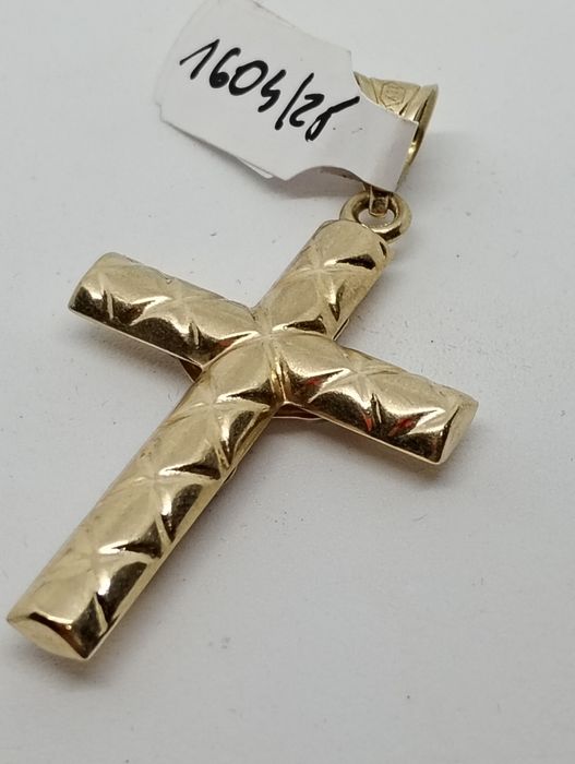 Złoty krzyżyk duży wisiorek 585 2,58g Komis Madej Tarnów