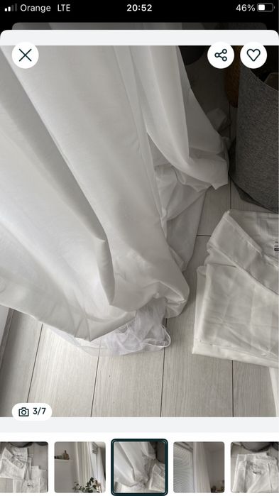 Białe zasłony długość 300 cm - stan bdb