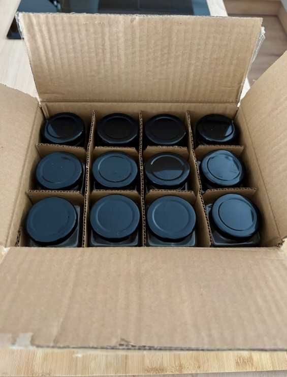 Słoiczki Pojemniki na przyprawy, jedzenie Zestaw 24 sz 120ml+etykiety