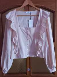 Нова бежева укорочена блуза блузка Mango p.M-L
