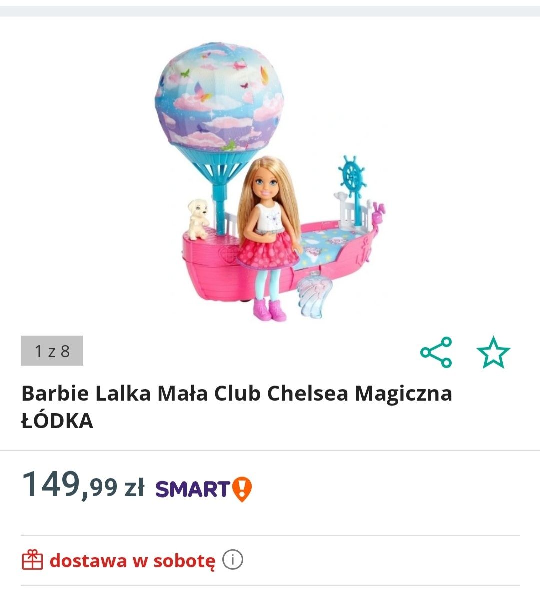 Mała Lalka Barbie z łódką