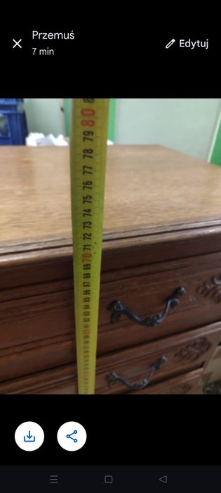 Dębowa komoda ludwikowska