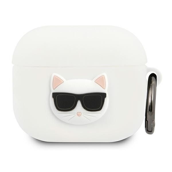 Etui Karl Lagerfeld Choupette AirPods 3 Silicone - Biały