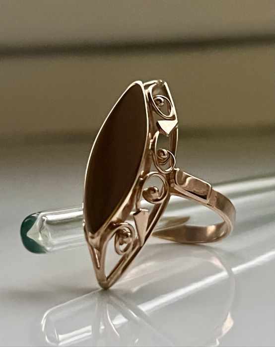 Золотое кольцо СССР Маркиза. Золота каблучка радянська