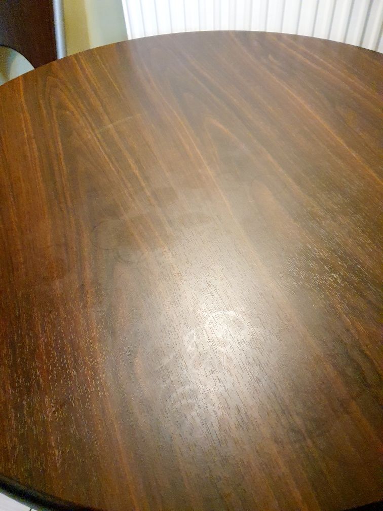 [aktualne] Stolik kuchenny jadalny kawowy okrągły brązowy 90 cm