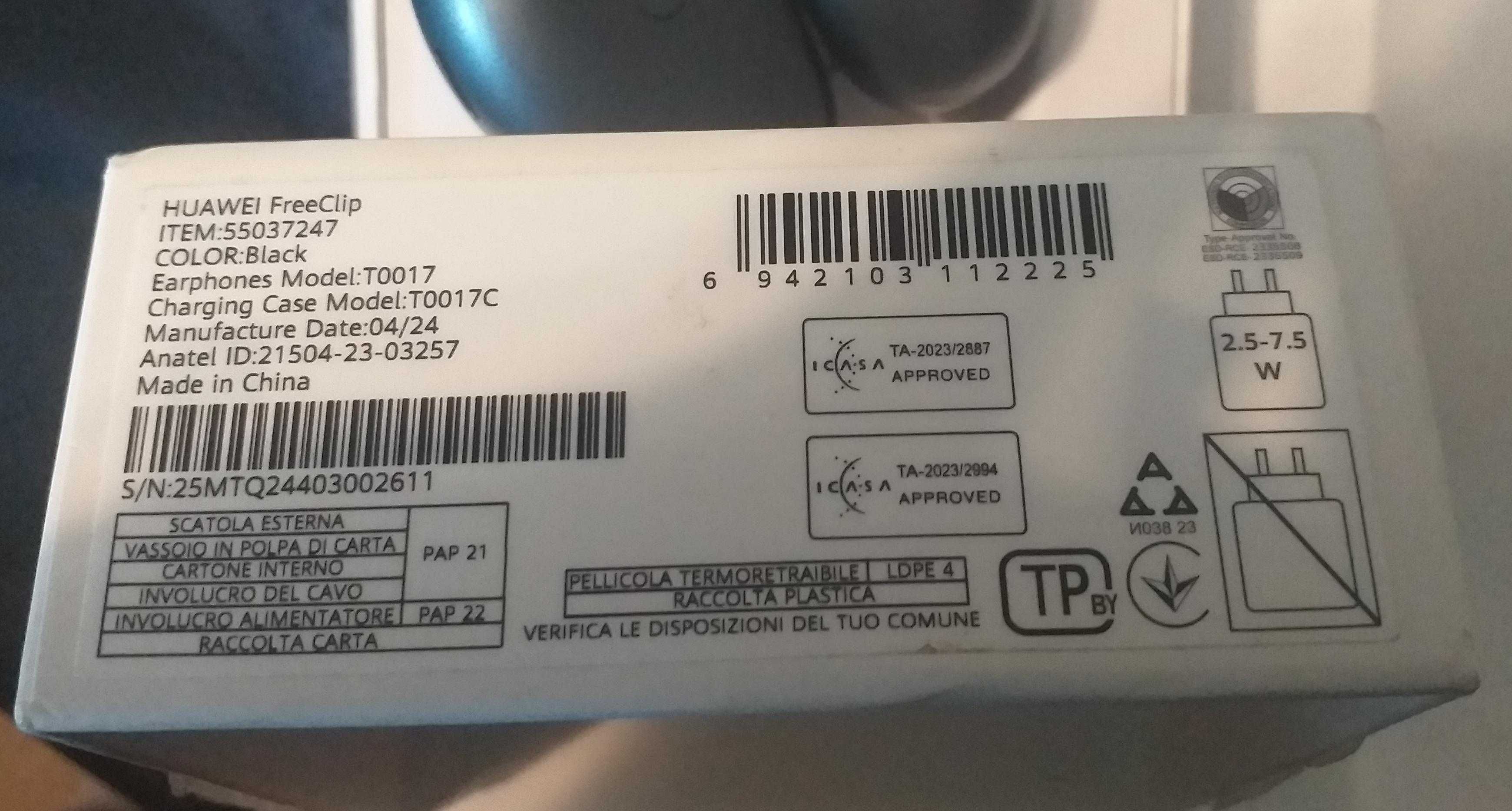 Słuchawki bezprzewodowe douszne Huawei FreeClip
