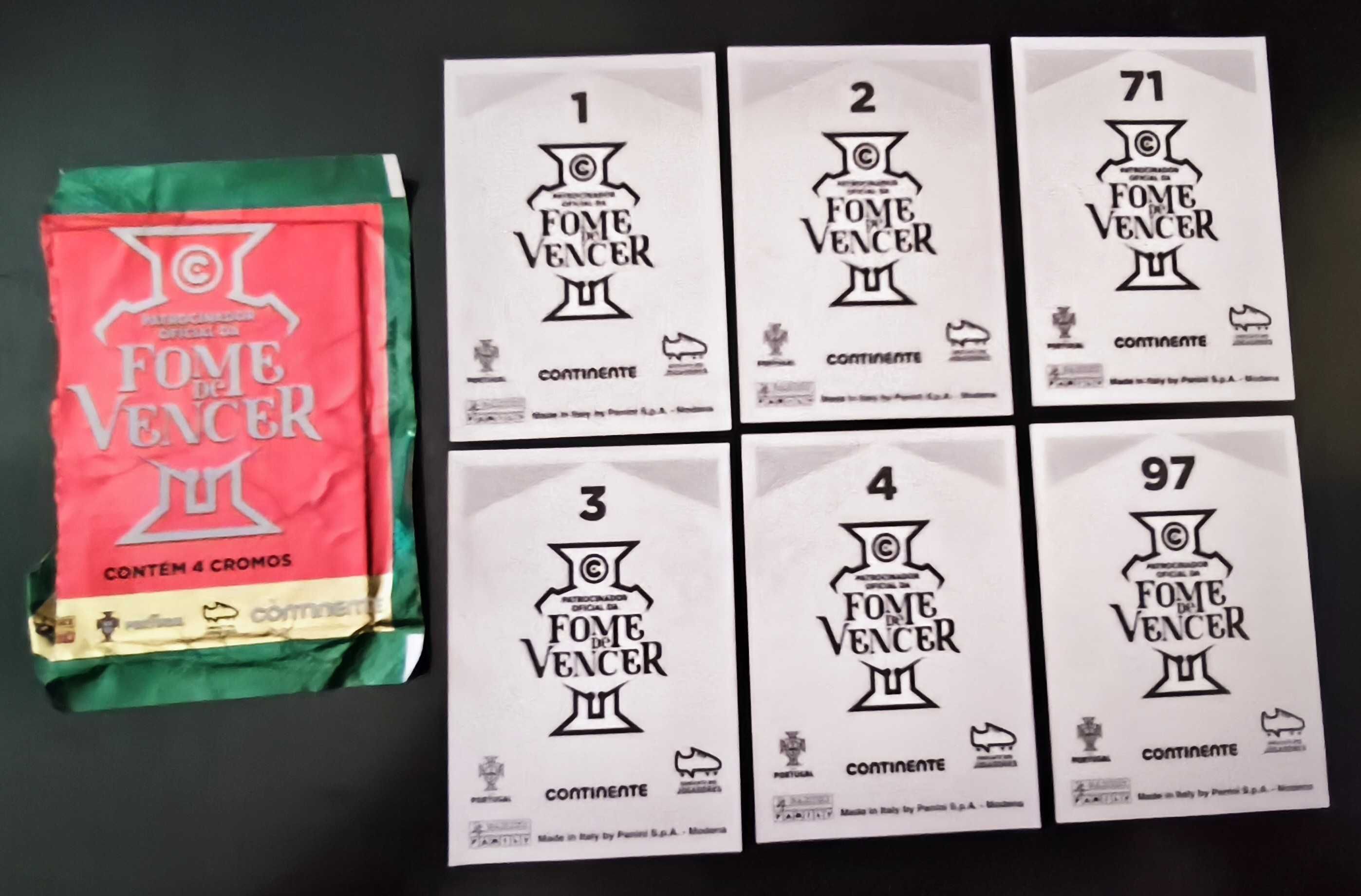 Cromos "Fome de Vencer" 2018 - Lote de 6 cromos à escolha!