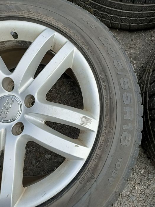 Koła zimowe Audi Q7 felgi aluminiowe 18 5x130 opony 255/55r18 używane