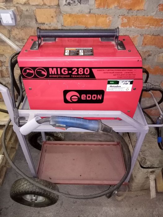 Сварочный полуавтомат Edon MIG-280/балон 40л/редуктор/тележка