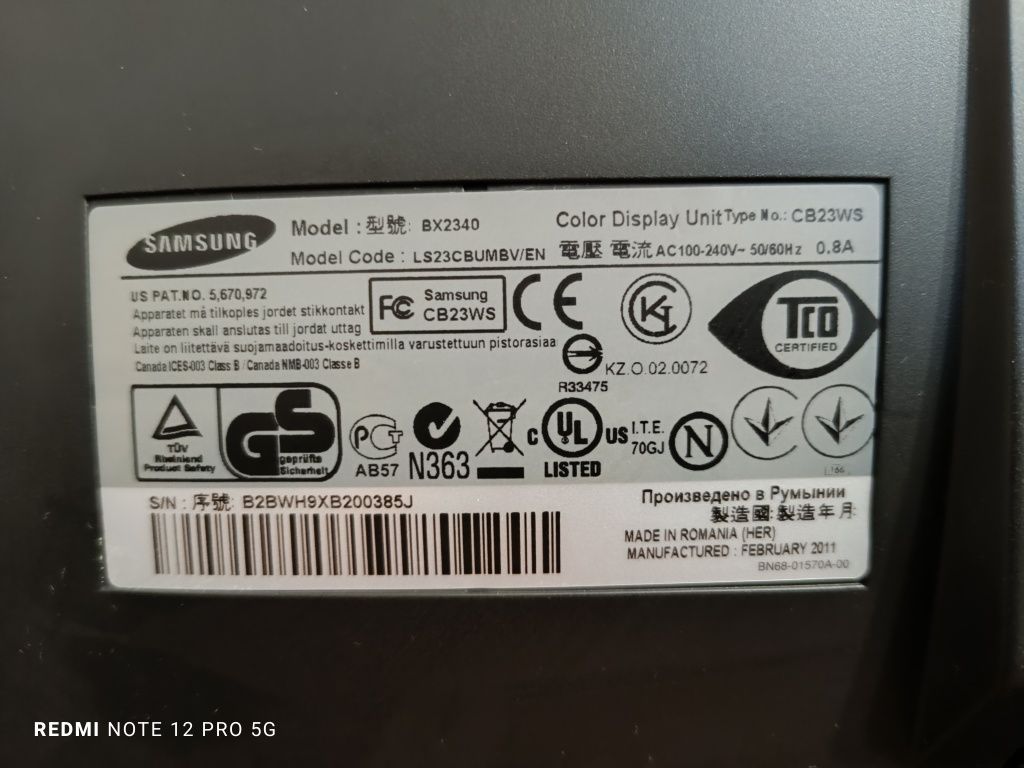 23" Samsung BX2340 FULL HD TN+film LED