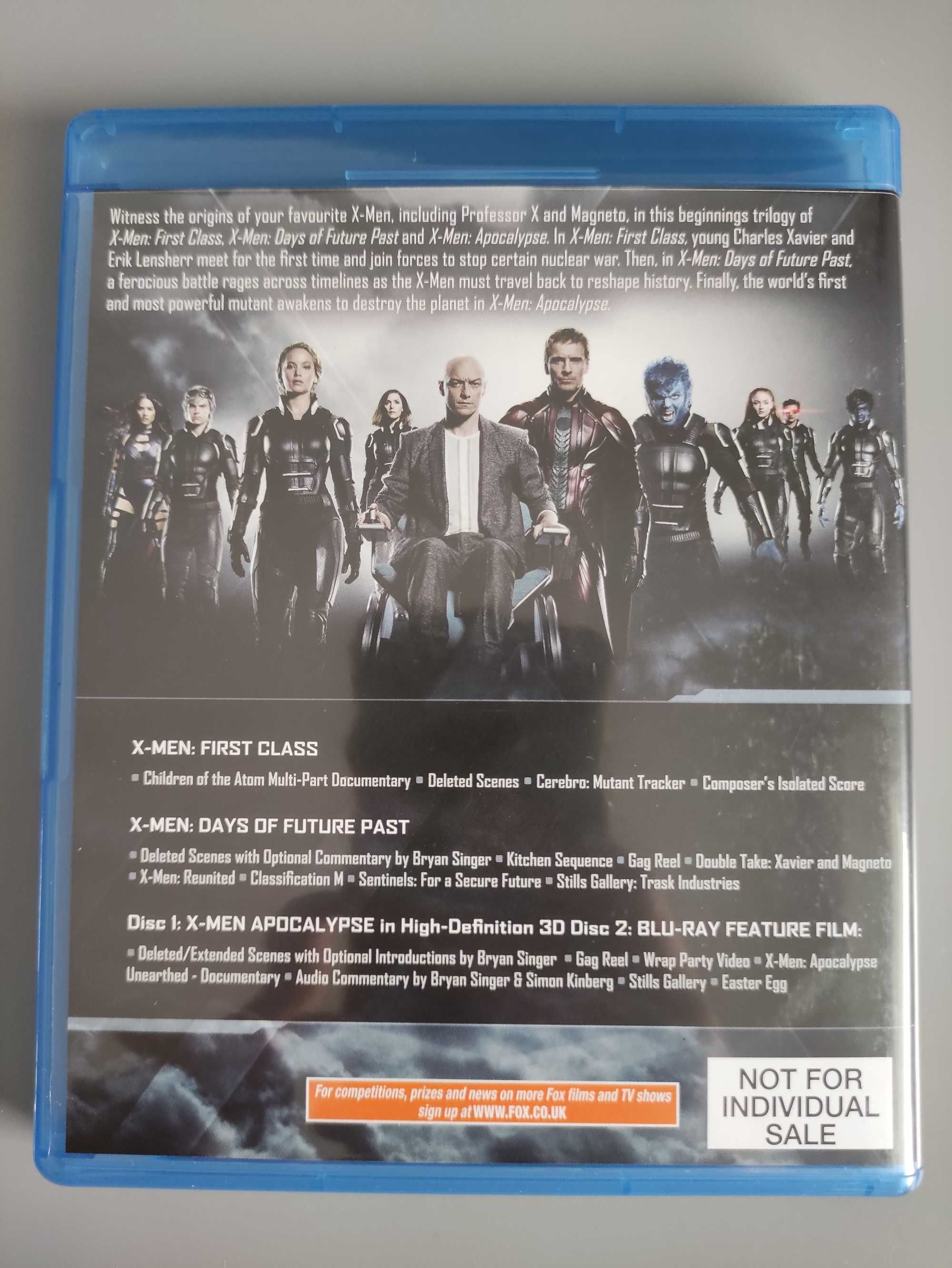 Filmy Blu-ray X-men First Class, Days of Future Past oraz Apocalypse