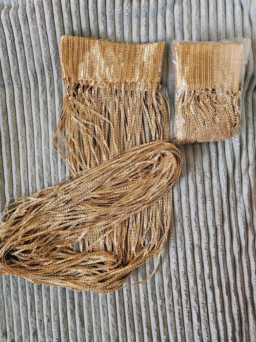 Zasłonki sznurkowe złote