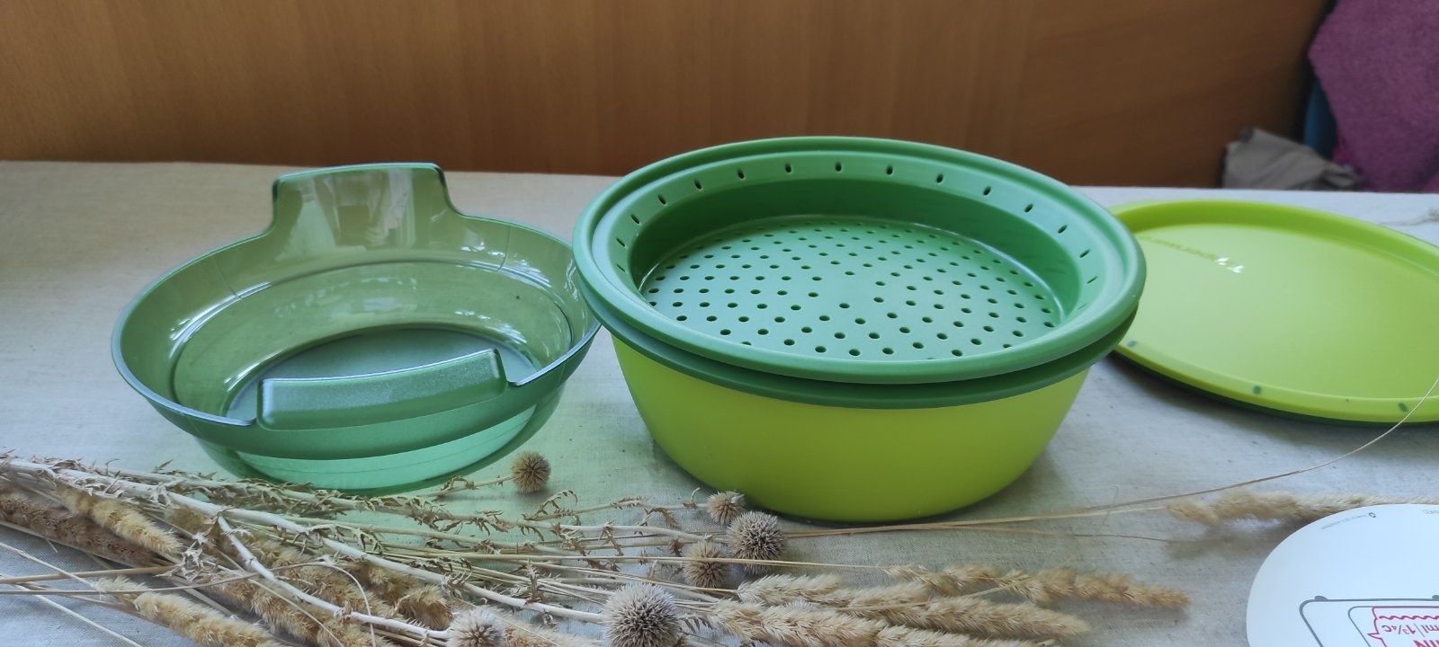 Кастрюля пароварка для микроволновой печи микро гурмэ  tupperware