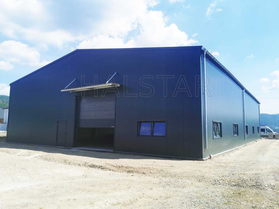 Izolowana Hala 15x30x5m Magazynowa Produkcyjna +Transport HALSTAR