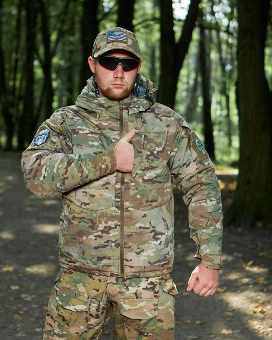 Тактичний військовий костюм на зиму G2 Мультикам S-4XL + Шапка