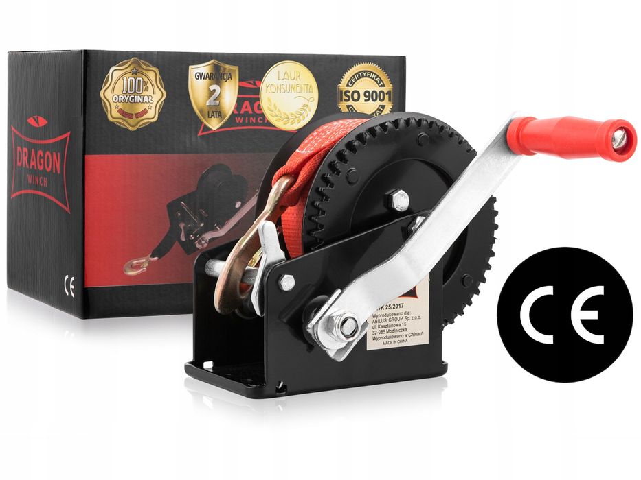 WYCIĄGARKA RĘCZNA KORBOWA PASOWA 1133kg wciągarka lebiodka przenośna