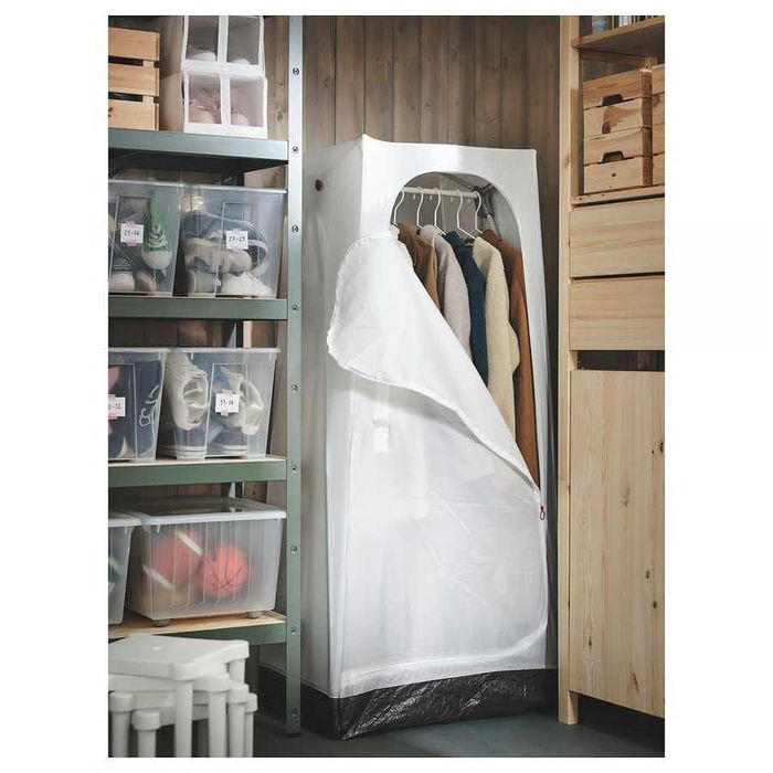 Szafa IKEA VUKU 74 x 149 x 51 cm biały, czerń perlista