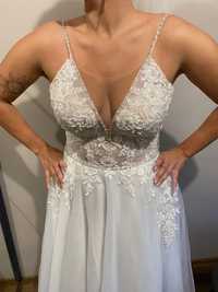 Suknia ślubna śmietankowa XL z salonu Gebi