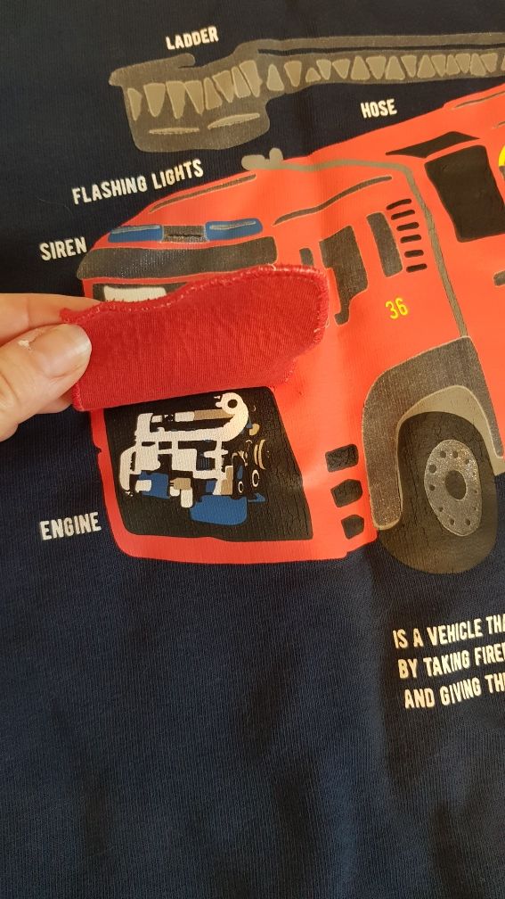 Bluza dresowa chłopięca straż pożarna samochód r.122