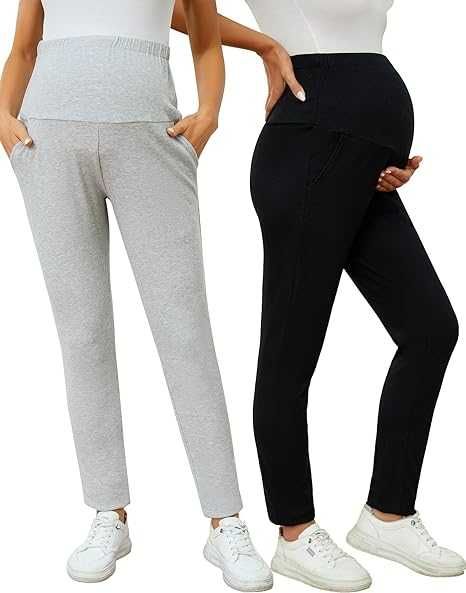 Nowe damskie legginsy ciążowe Brynmama / 2 pary / szare/czarne XL!264!