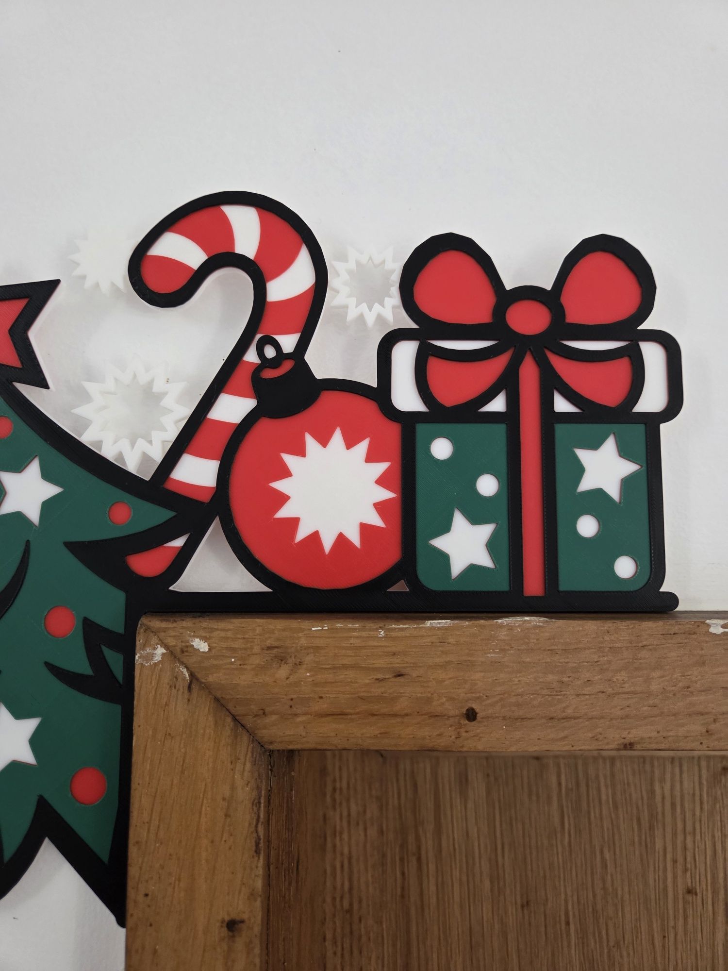 Canto de porta de natal árvores e presentes