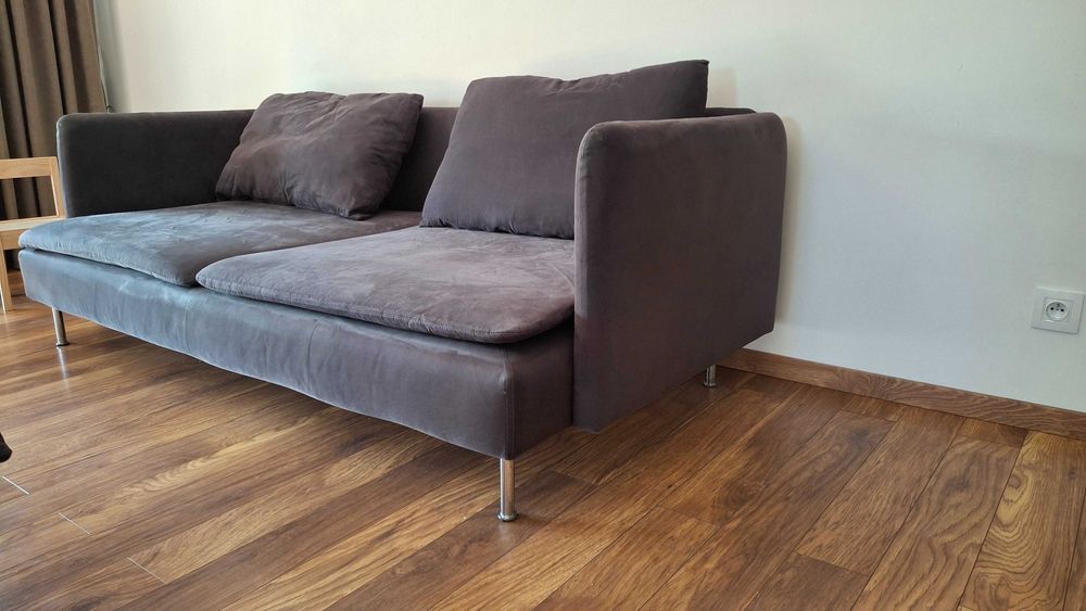 SÖDERHAMN Sofa 3-osobowa, średnioszary