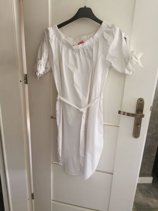 TUNIKA hiszpanka BIAŁA koszulowa NOWA r. M/L