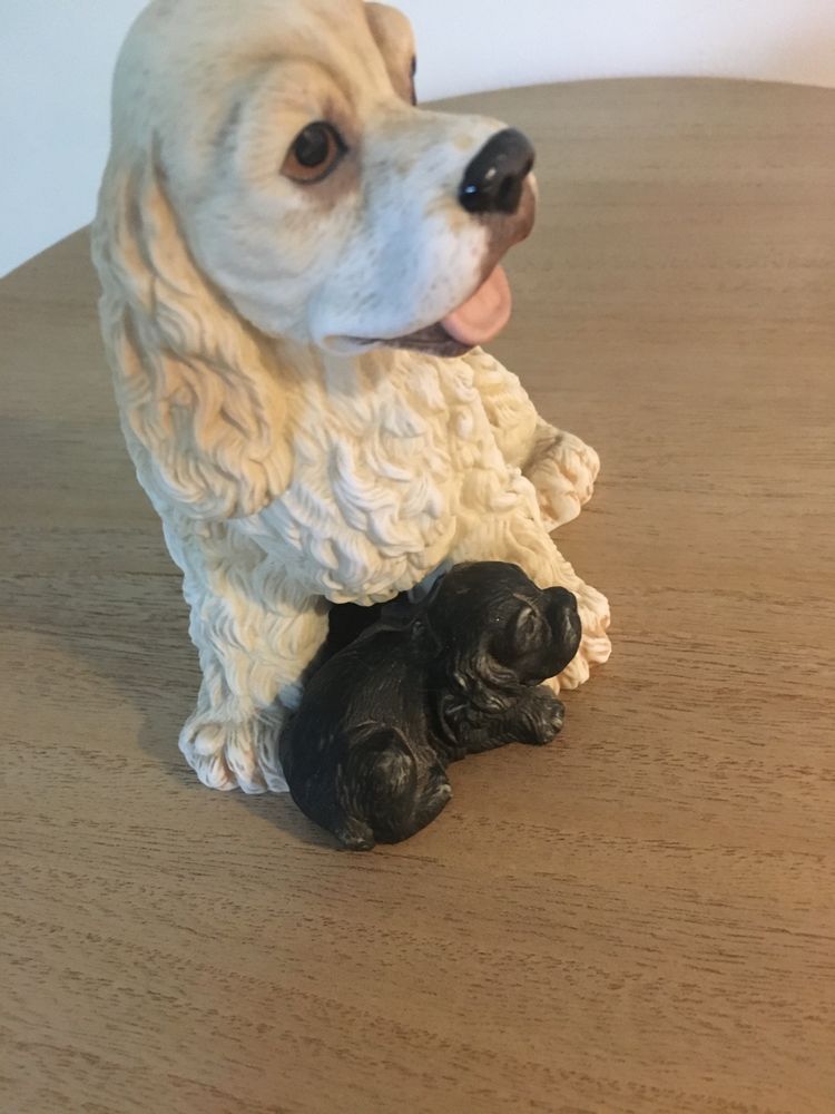 Enesco figurka psa Cocker Spaniel i szczeniak Vintage