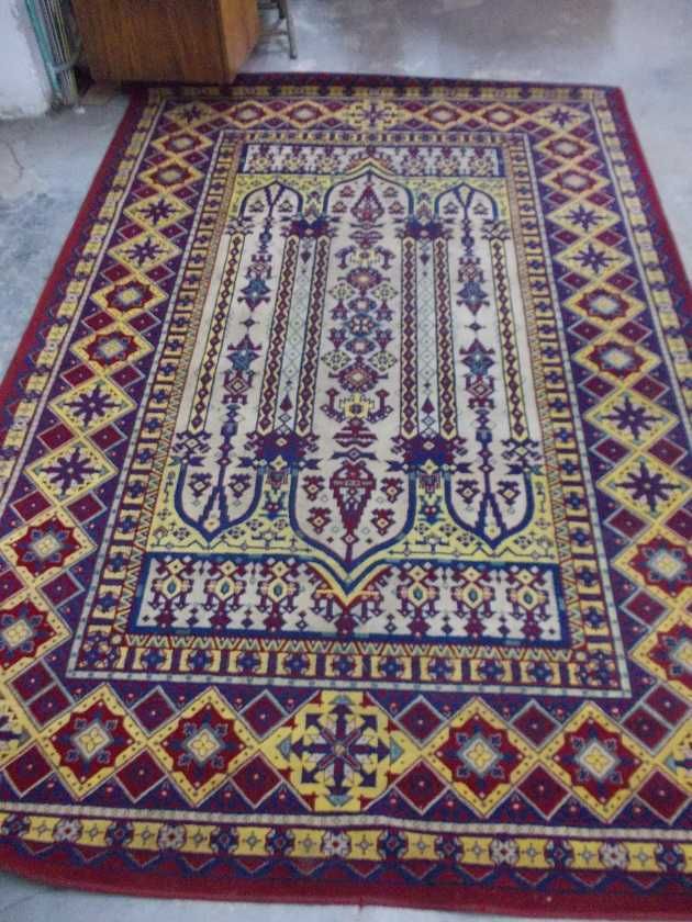 Stary dywan tkany 295 x 200 cm. prawdopodobnie wełniany