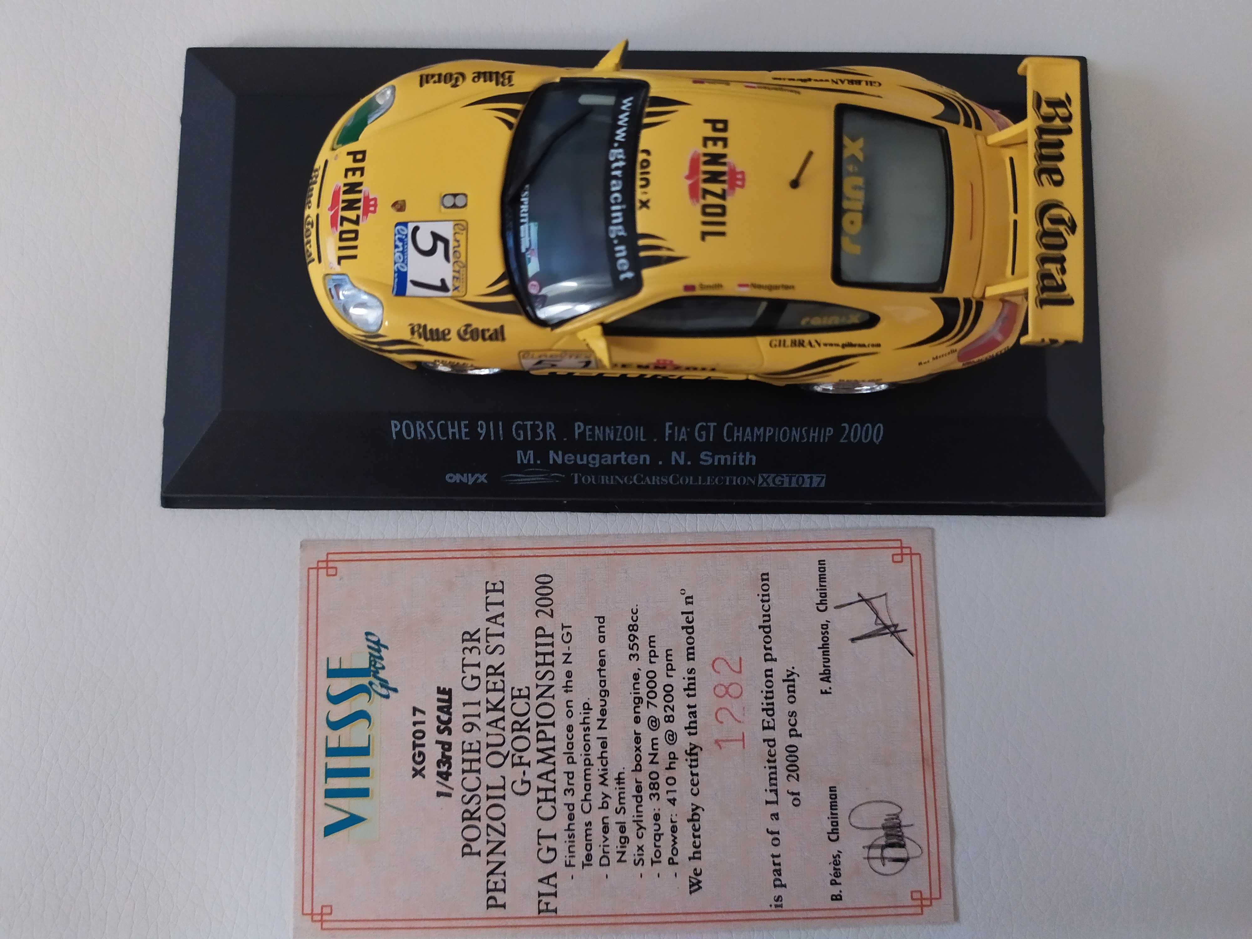 Onyx Porche 911 GT3R #51 Pennzoil - 2000 (c/ Box Novo)