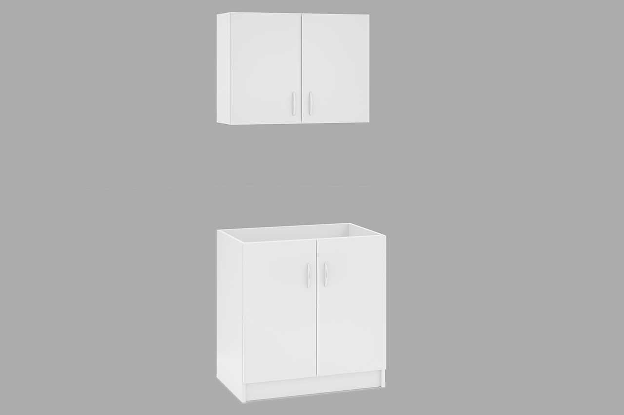 Szafka pod zlew 80 cm olcha/biały mat/dąb sonoma