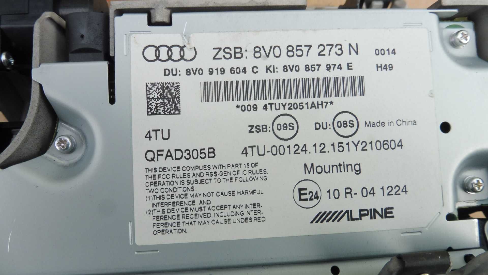 Wyświetlacz ekran monitor mmi navi Audi rs3 a3 s3  8V