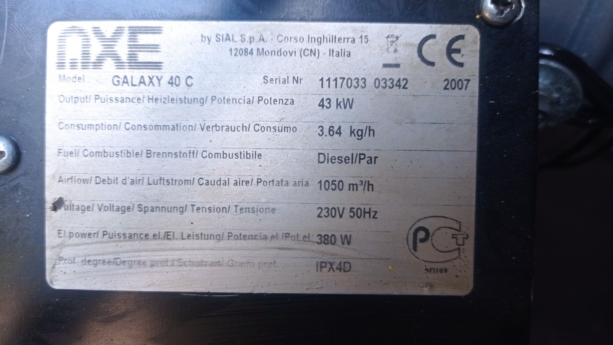 Nagrzewnica olejowa Galaxy 40 C 43kW