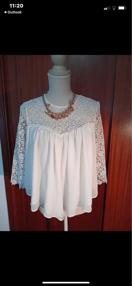 Blusa de mulher rendada