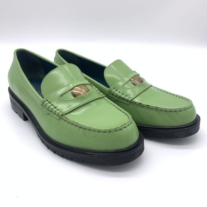 Buty damskie półbuty skórzane zielone Free People rozmiar 38