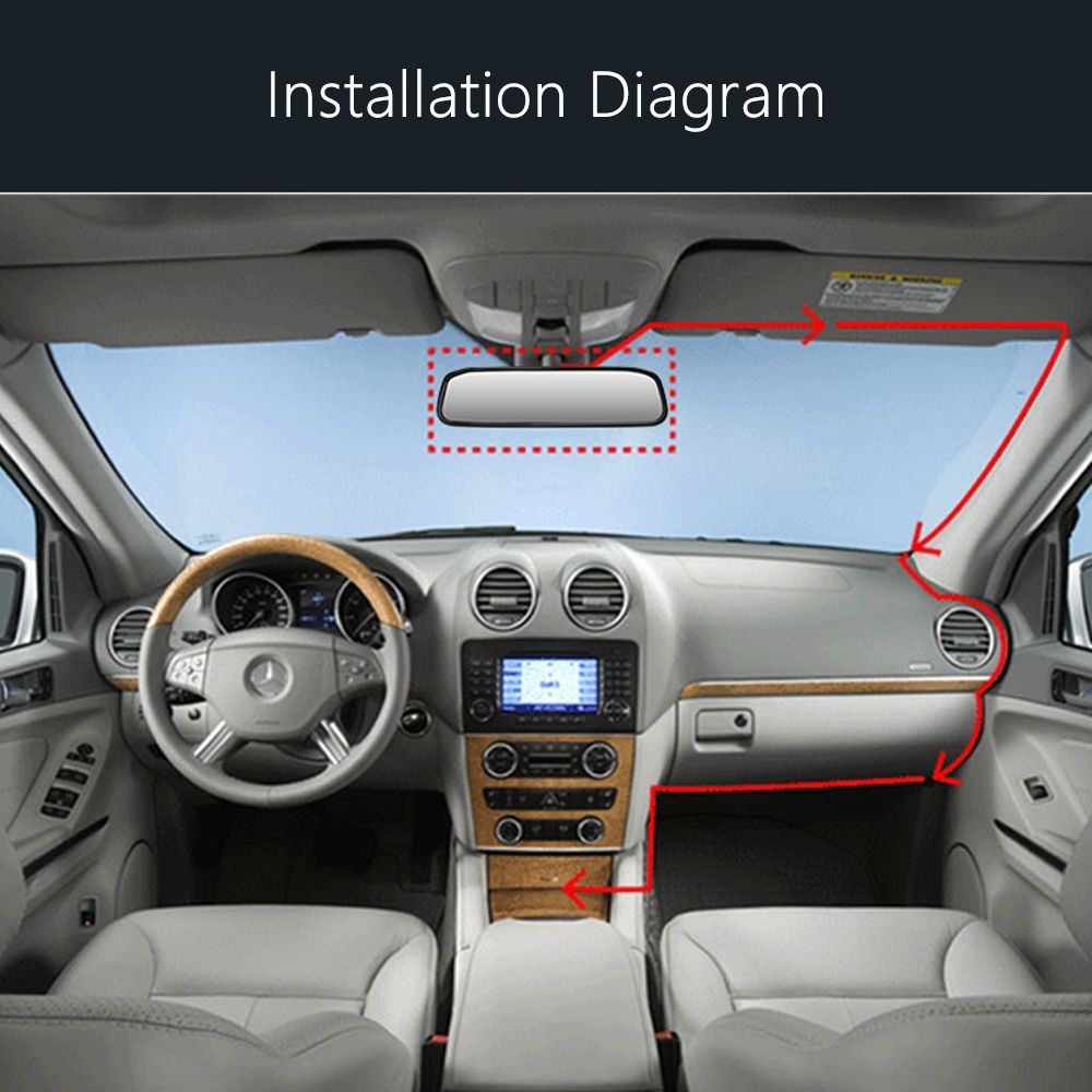 Monitor espelho retrovisor ecrã TFT LCD + Câmara estacionamento NOVO