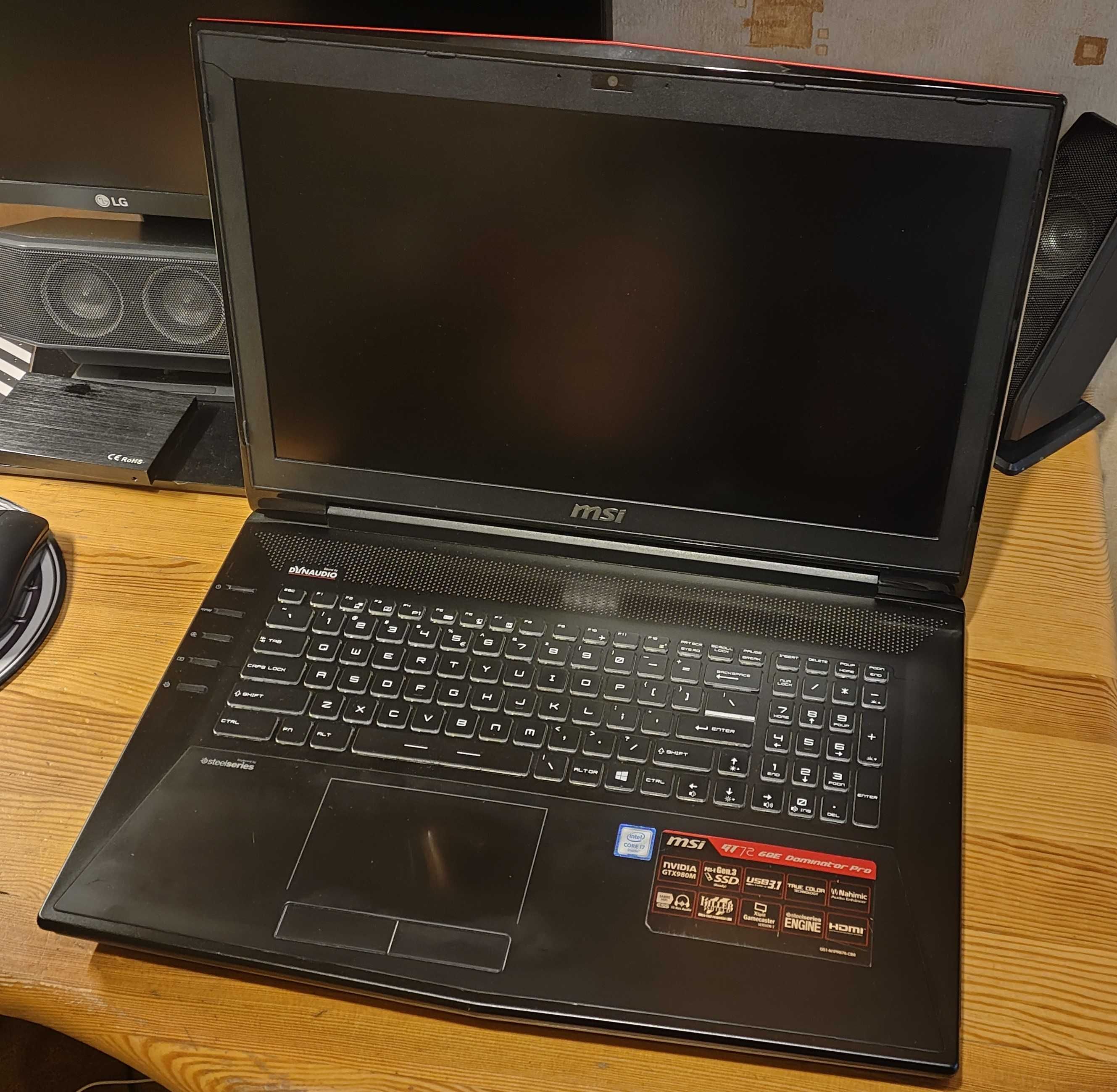 MSI GT72 i7-6700HQ/8GB/1TB GTX980M laptop gamingowy