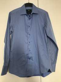 Niebieska, błękitna koszula męska, elegancka 38