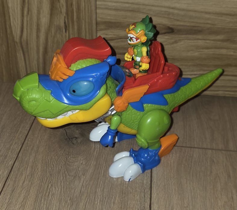 Super things zings dinozaur dino h-rex zielony + gratis