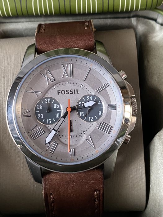 Zegarek męski  Fossil Grant FS4886 brazowy pasek