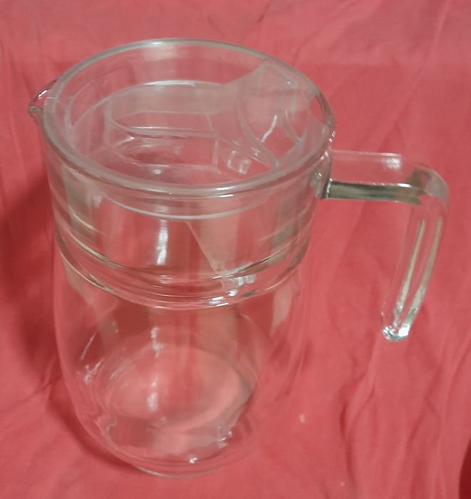 Jarro vidro Fruteira estanho