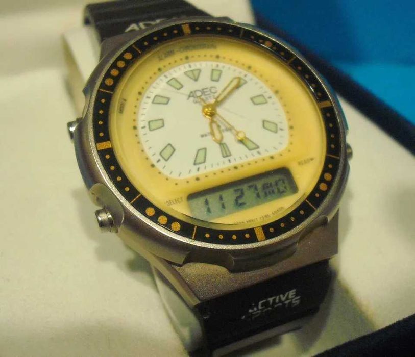 Adec by Citizen Chronograph Watch, Rare Citizen Chronograph 1990s