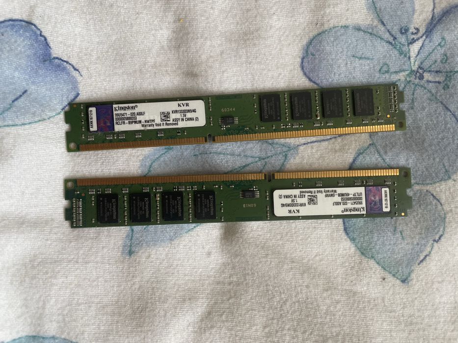 Dwie Pamięć RAM PC-DIMM 4GB DDR3 1333MHz Szybka do PC Low-Profile