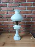 Duża lampa stołowa lampka stolikowa szklana