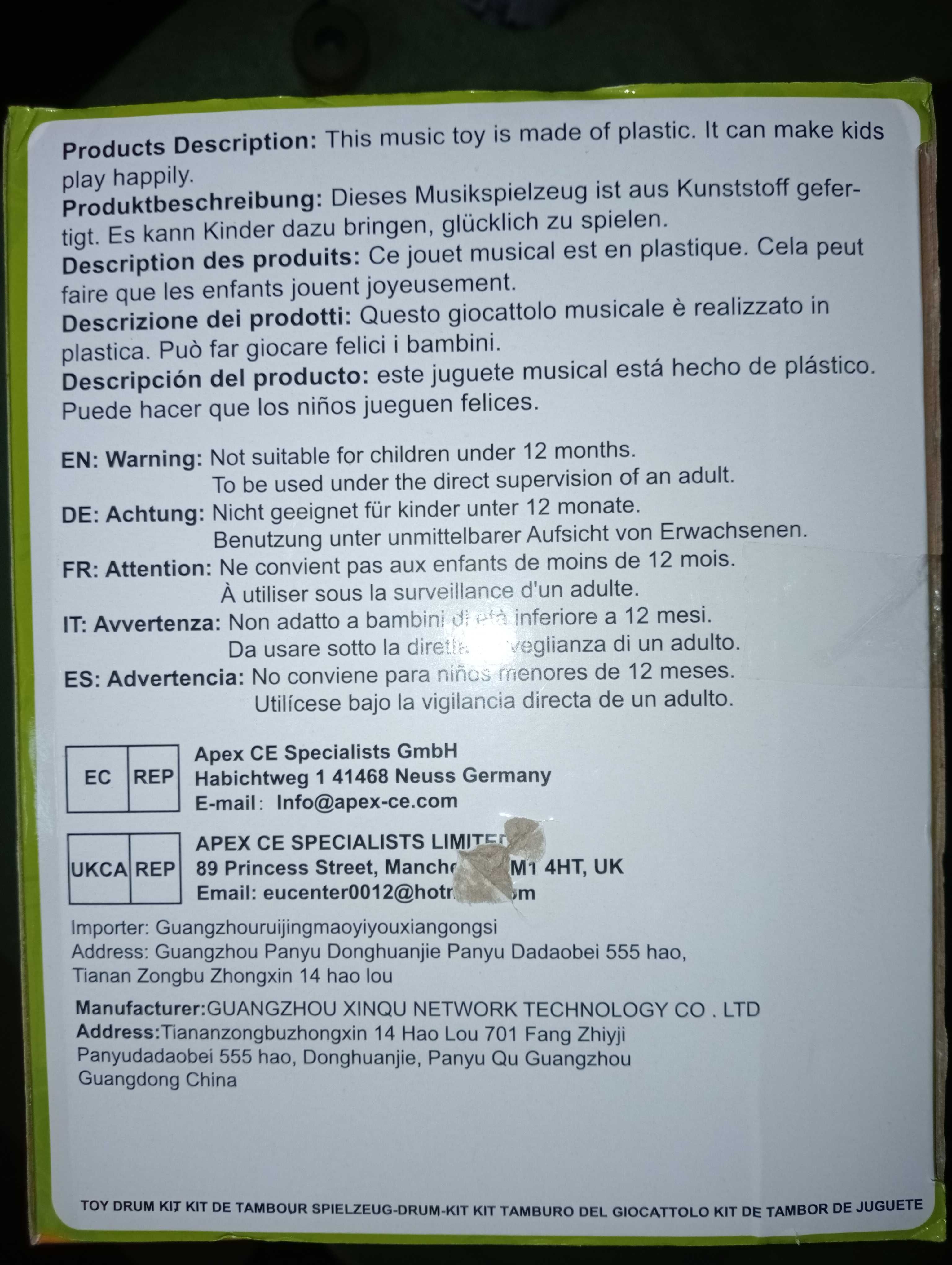 Zestaw perkusyjny dla dzieci