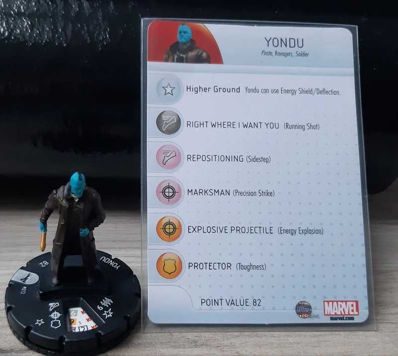 Heroclix Yondu figurka z kartą