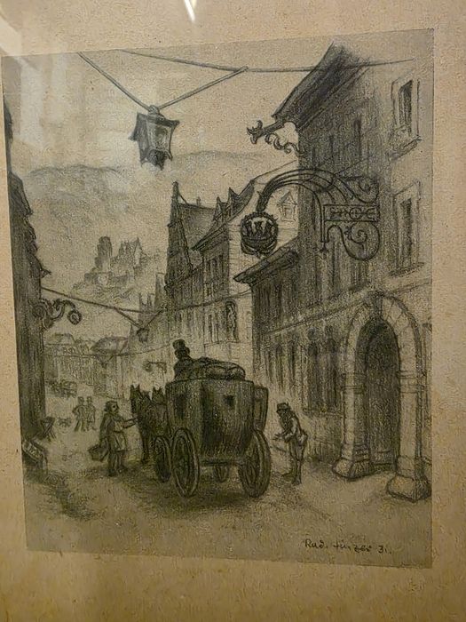 Ponad 100 letnia grafika z pieczątką Hohensalza