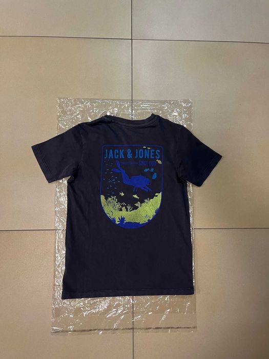 Granatowy T-shirt Jack&Jones roz.140cm
