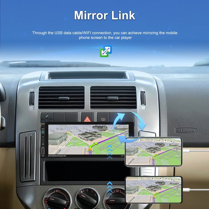 Rádio 1din 6,89 polegadas Touch CARPLAY Android Auto USB FM novo