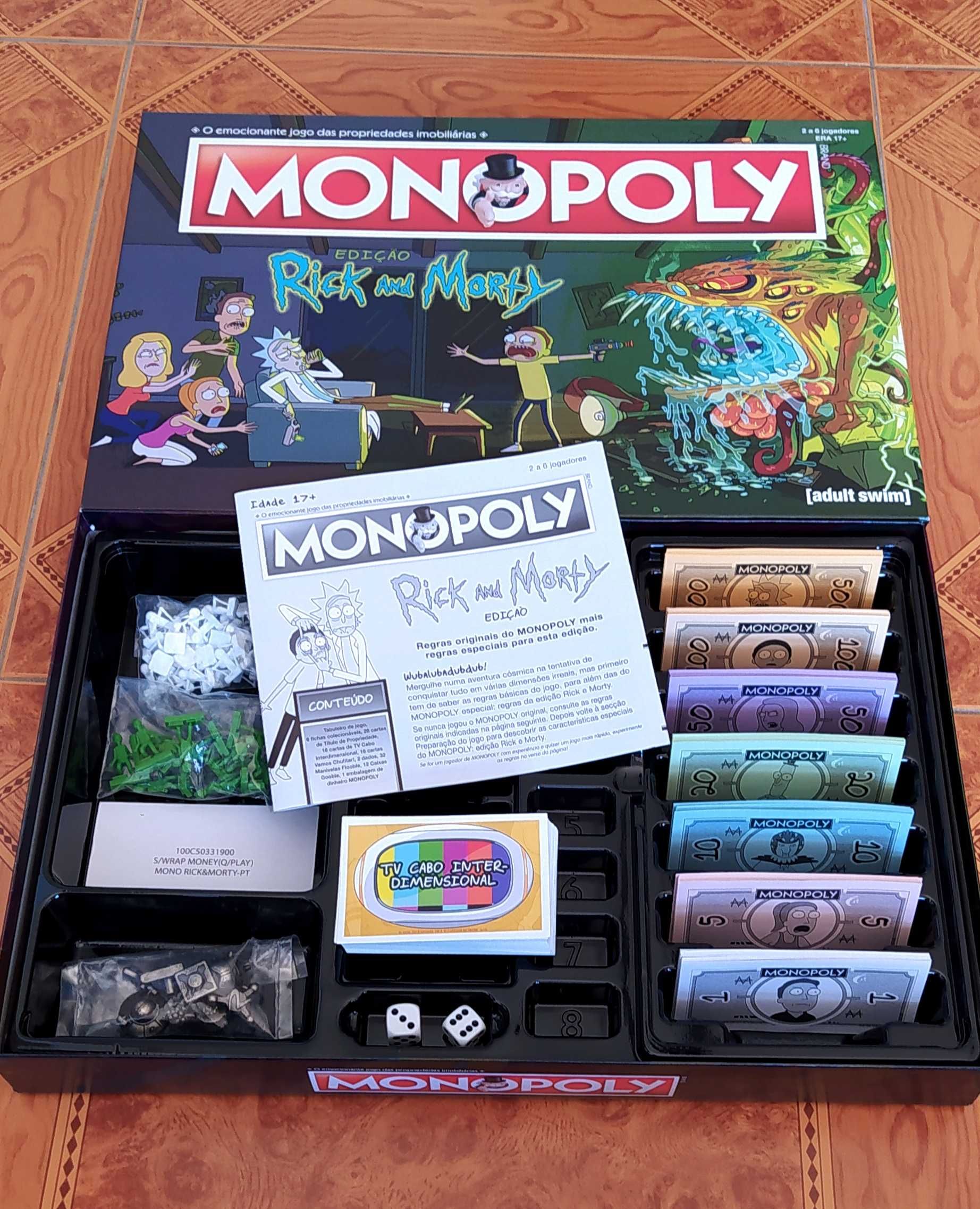 Monopoly - Edição Rick and Morty (como novo)